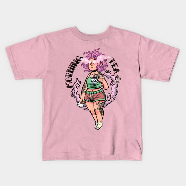 Morning tea Kids T-Shirt by yonsoncb